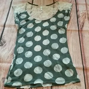 Light weight pokadot tee